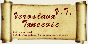 Veroslava Tančević vizit kartica